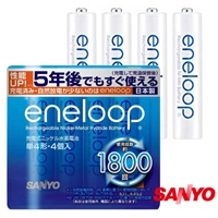 HR-4UTGB-4 eneloop低自放 4號 1800回 鎳氫充電電池 4只入