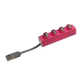SH-H809-R 嘻哈部落 Mini 4 Port USB 2.0 HUB - 紅