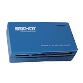 SH-C1606-BL ATM智慧晶片+56 IN 1 USB 2.0 SDHC多功能讀卡機(藍)