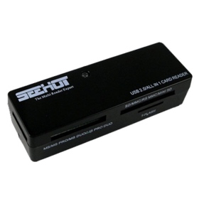 SH-C1902-BK SEEHOT 56合1免轉卡多功能讀卡機(黑)