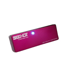 SH-C1902-RE SEEHOT 56合1免轉卡多功能讀卡機(桃紅)
