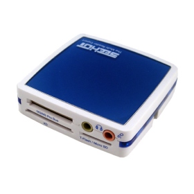 SH-C1906-BL 80in1 USB2.0 多功能時尚晶面免轉卡讀卡機(藍)