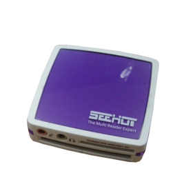 SH-C1906-PP 80in1 USB2.0 多功能時尚晶面免轉卡讀卡機(紫)