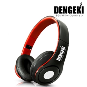 SKM-X8-B DENGEKI 電擊 大型手機MP3耳機麥克風(紅黑)