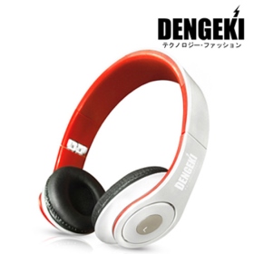 SKM-X8-W DENGEKI 電擊 大型手機MP3耳機麥克風(紅白)
