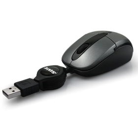 SYMS-M24-GY SANYO 三洋 USB 筆電專用捲線光學鼠(灰)