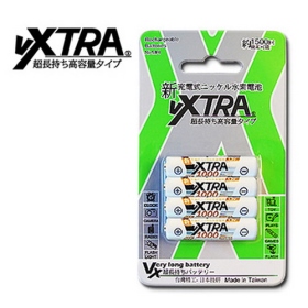 VX-AAA1000D VXTRA 低自放4號充電電池 4只入