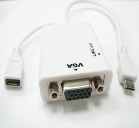 111065687 MHL Micro USB VGA 母AUDIO
