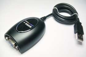 1120676 USB A公 ／ VGA 15母螢幕擴充線 1米