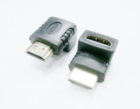 1130640301 HDMI 19公 ／ HDMI19母 鍍金270度 轉接頭