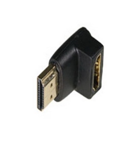 113064030 HDMI 19公 ／ 19母 鍍金90度 轉接頭