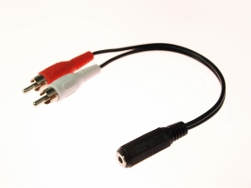 2E0061 立體3.5母 ／ 2RCA 轉接線