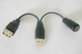 970031 USB A公 ／ A母 TO DC JACK