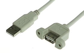 CR000031 USB A公 ／ A母(U型頭) 45CM