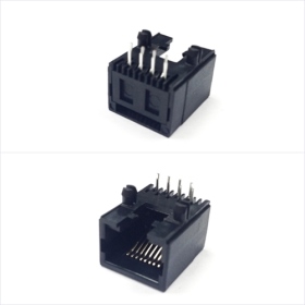 CR08-4 RJ45 PCB JACK TH 6u