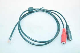MI-97-03 2x3.5mm立體音響接頭對4P4C 1米