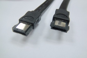 SA0002 ESATA 7P7P黑色扁平線 60CM