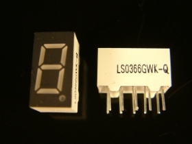 DDA361G 0.36單8七段顯示器共陽 黑面白膠