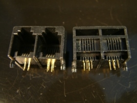 JK6P4CP2 電話座PCB式 6P4C