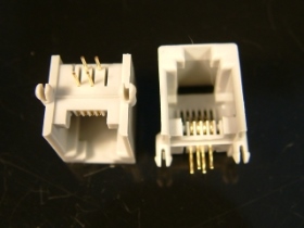 JJK6P4CP 電話座PCB式 6P4C