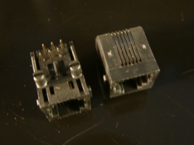 JK6P6CPA 電話座PCB式 6P6C 大 SY005