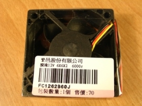 ORM001F21 風扇 12V 60x60x25mm 6000RPM