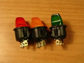 SW966CY 3P搖頭帶燈開關R13-112黃色