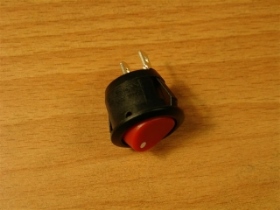 SW966DR 2P洛可開關圓型 R13-112A 黑框紅面白點