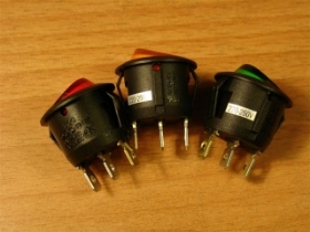 SW966GY 3P洛可帶燈開關 R13-112 圓型黃燈