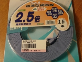 WI100MHZ15GI 超薄型網路線 CAT-6 15米