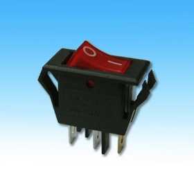 5081A-B-G 3P帶燈10A銀接點 AC110/220V 黑殼綠蓋