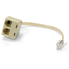 TA-915-0.1M 一變二美式四芯電話延長線