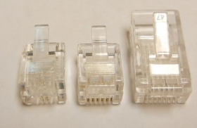 NC-22 4P4C電話用公透明接頭