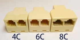 NC-8 電話轉接頭4C1母2母
