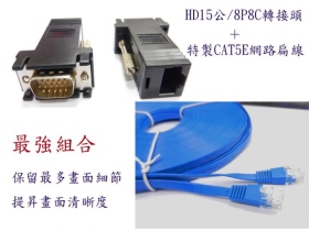 NT-99 高畫質VGA超薄網路線二用組合包 20米
