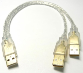 UB-196 USB 1A2A充電線 (透明) 30cm
