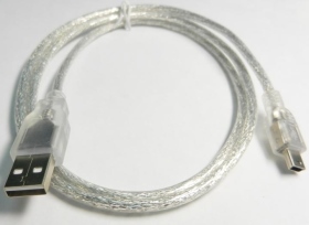 UB-202 USB A公 mini 5PIN 1M(透明鍍錫)