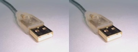 UB-224 USB 2.0 A-A鍍金透明線 5米