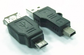 UB-232 Micro B公A母A公5pin公轉接頭