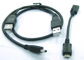 UB-236 2A公對mini 5pin公轉Micro USB B公60cm