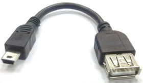 UB-256 USB A母轉迷你5pin公 10cm