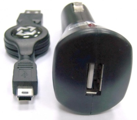 UB-263 車用充電組(mini 5P公) 易拉線