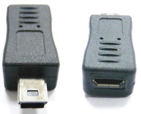 UB-313 USB 迷你5P公轉Micro B母轉接頭