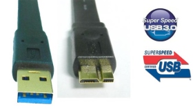 UB-316 USB 3.0扁型 A公Micro B公鍍金 1米