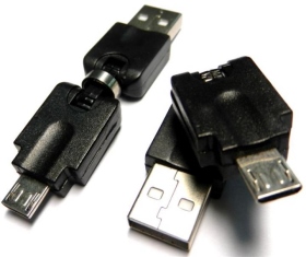UB-371 USB 2.0 A公Micro B公自由彎曲轉接頭