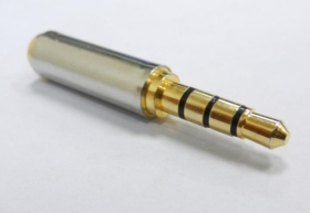 VD-122 3.5公4極轉2.5母4極 鍍金音源轉接頭