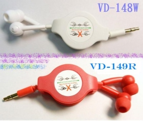 VD-148W 立體聲易拉線耳塞式耳機(白色)