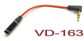 VD-163 耳機線3.5 三極公對母90°