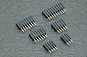 D17 波浪式2.54mm排針母座單排180度