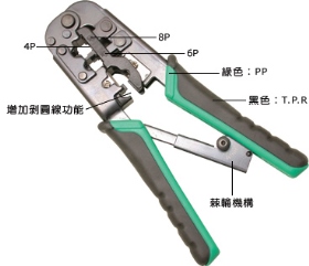 CP-376TR 4P/6P/8P網路棘輪壓接鉗